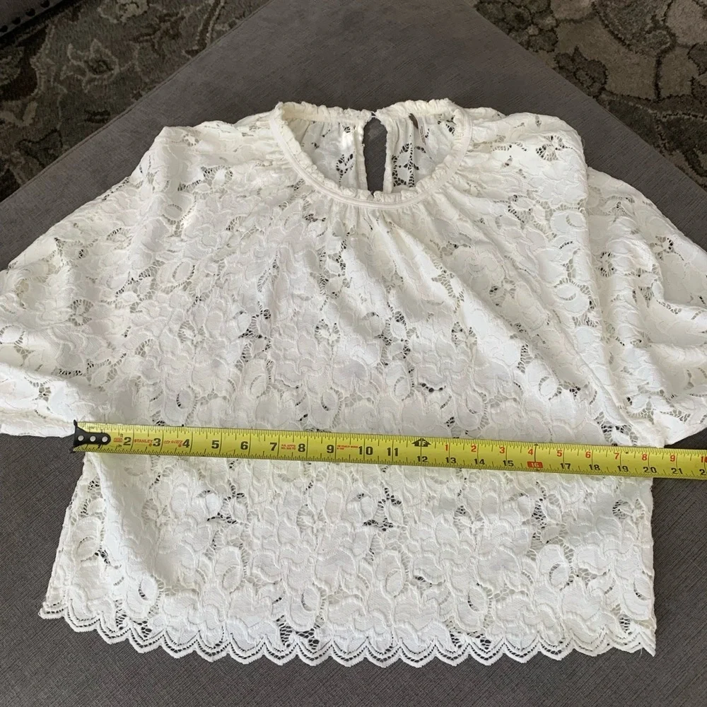 Free People off white lace blouse size XS